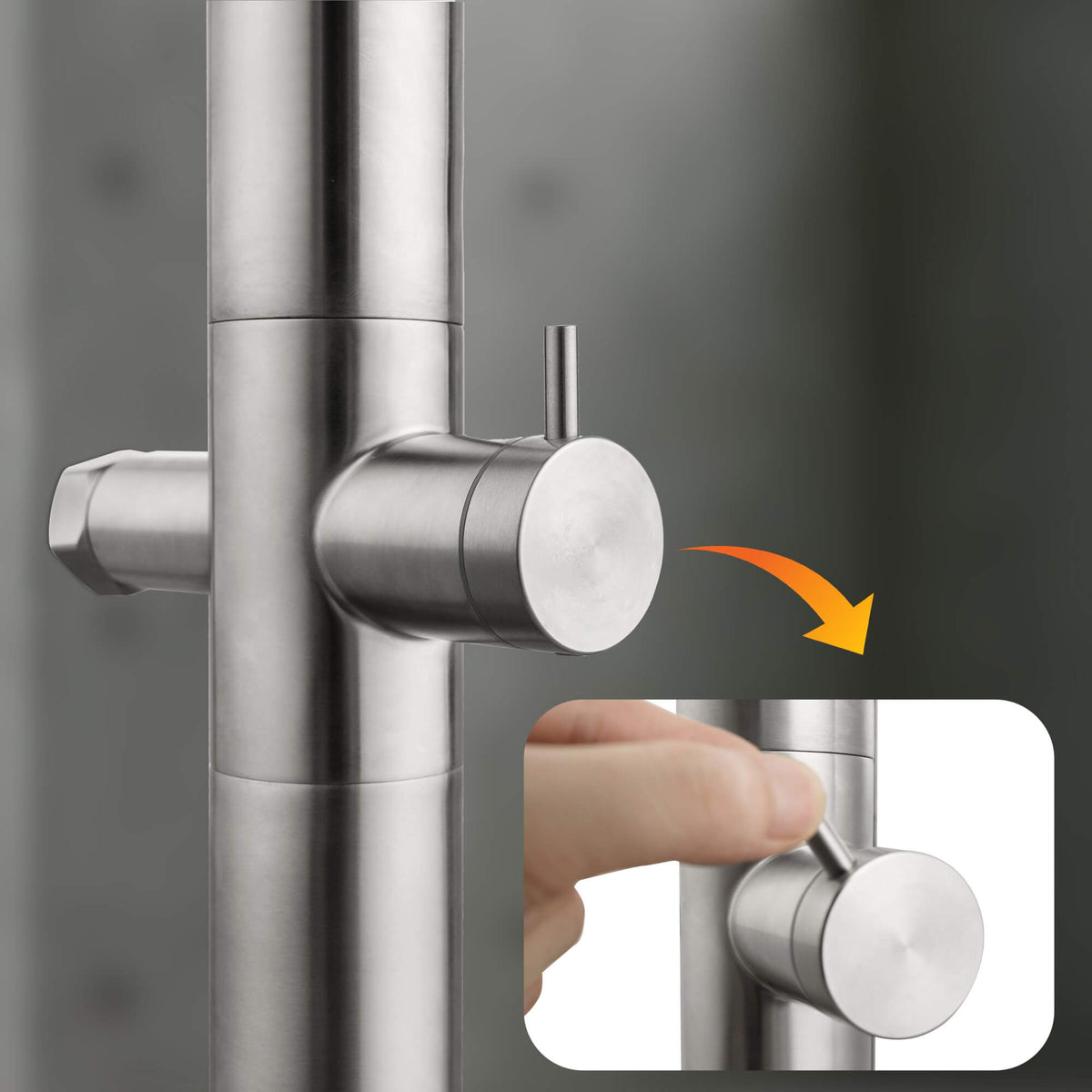 316 Stainless Steel Wall-Mounted Cold Water Outdoor Shower
