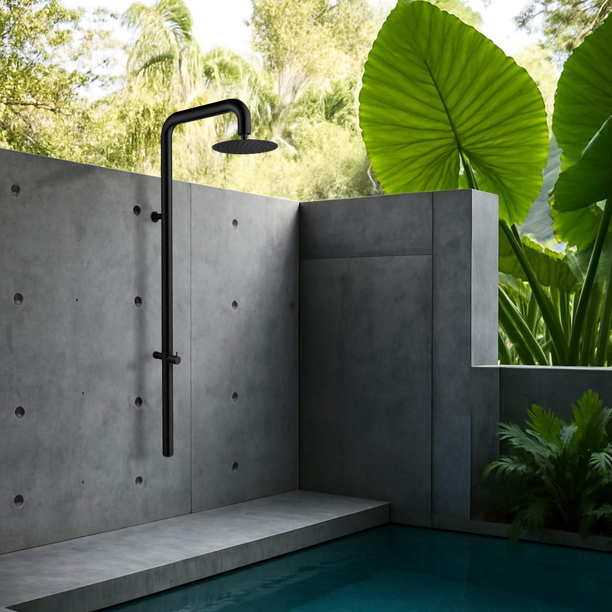 316 Stainless Steel Wall-Mounted Cold Water Outdoor Shower