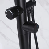 316 Stainless Steel Freestanding Thermostatic Tub Filler with Swivel Spout and Handheld Shower