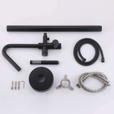 316 Stainless Steel Freestanding Thermostatic Tub Filler with Swivel Spout and Handheld Shower