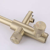 316 Stainless Steel Freestanding Thermostatic Tub Filler with Swivel Spout and Handheld Shower