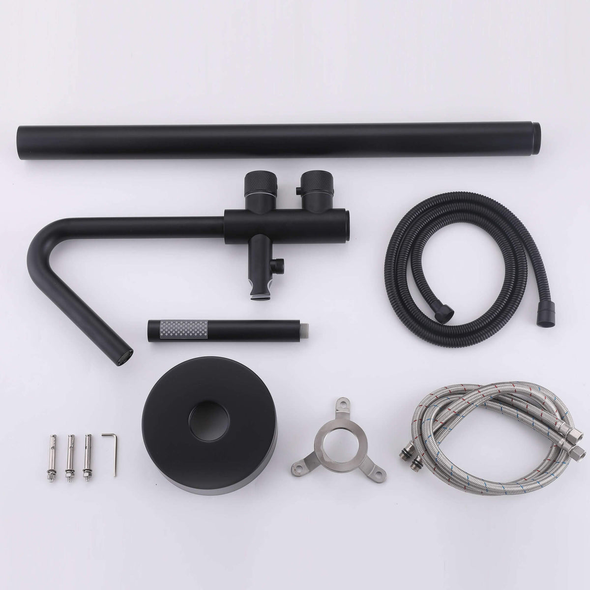 Floor-Mounted Thermostatic Bathtub Faucet Dual-Function with Handheld Shower 316 Stainless Steel