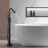 Floor-Mounted Thermostatic Bathtub Faucet Dual-Function with Handheld Shower 316 Stainless Steel