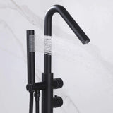 Floor-Mounted Thermostatic Bathtub Faucet Dual-Function with Handheld Shower 316 Stainless Steel
