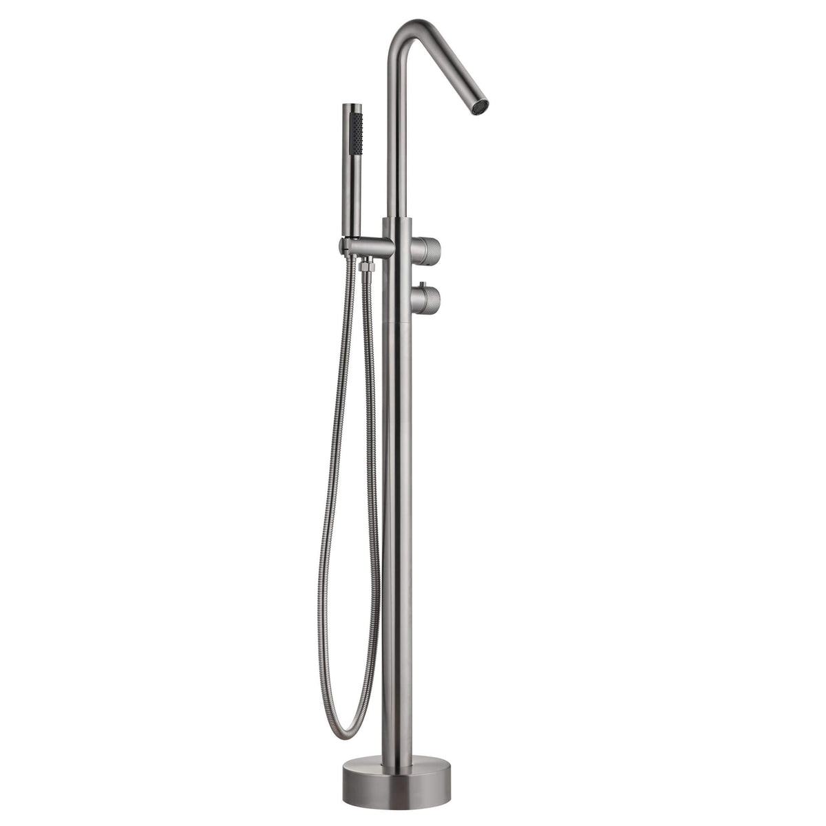 Floor-Mounted Thermostatic Bathtub Faucet Dual-Function with Handheld Shower 316 Stainless Steel