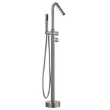 Floor-Mounted Thermostatic Bathtub Faucet Dual-Function with Handheld Shower 316 Stainless Steel
