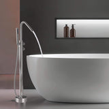 Floor-Mounted Thermostatic Bathtub Faucet Dual-Function with Handheld Shower 316 Stainless Steel