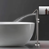 Floor-Mounted Thermostatic Bathtub Faucet Dual-Function with Handheld Shower 316 Stainless Steel