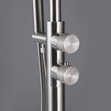 Floor-Mounted Thermostatic Bathtub Faucet Dual-Function with Handheld Shower 316 Stainless Steel