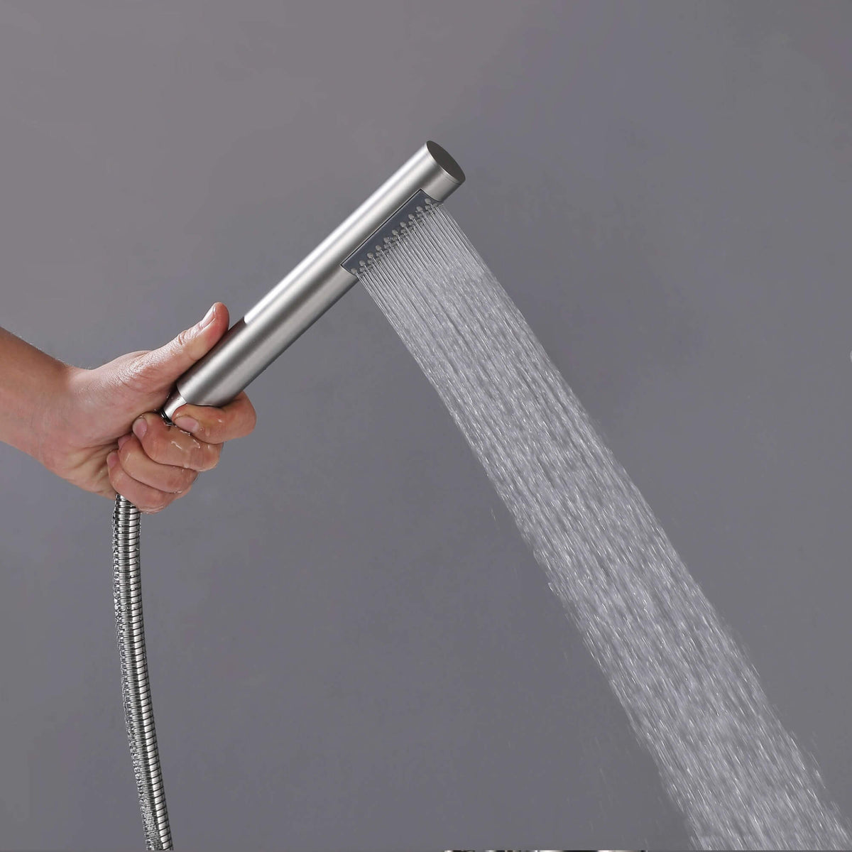 Floor-Mounted Thermostatic Bathtub Faucet Dual-Function with Handheld Shower 316 Stainless Steel