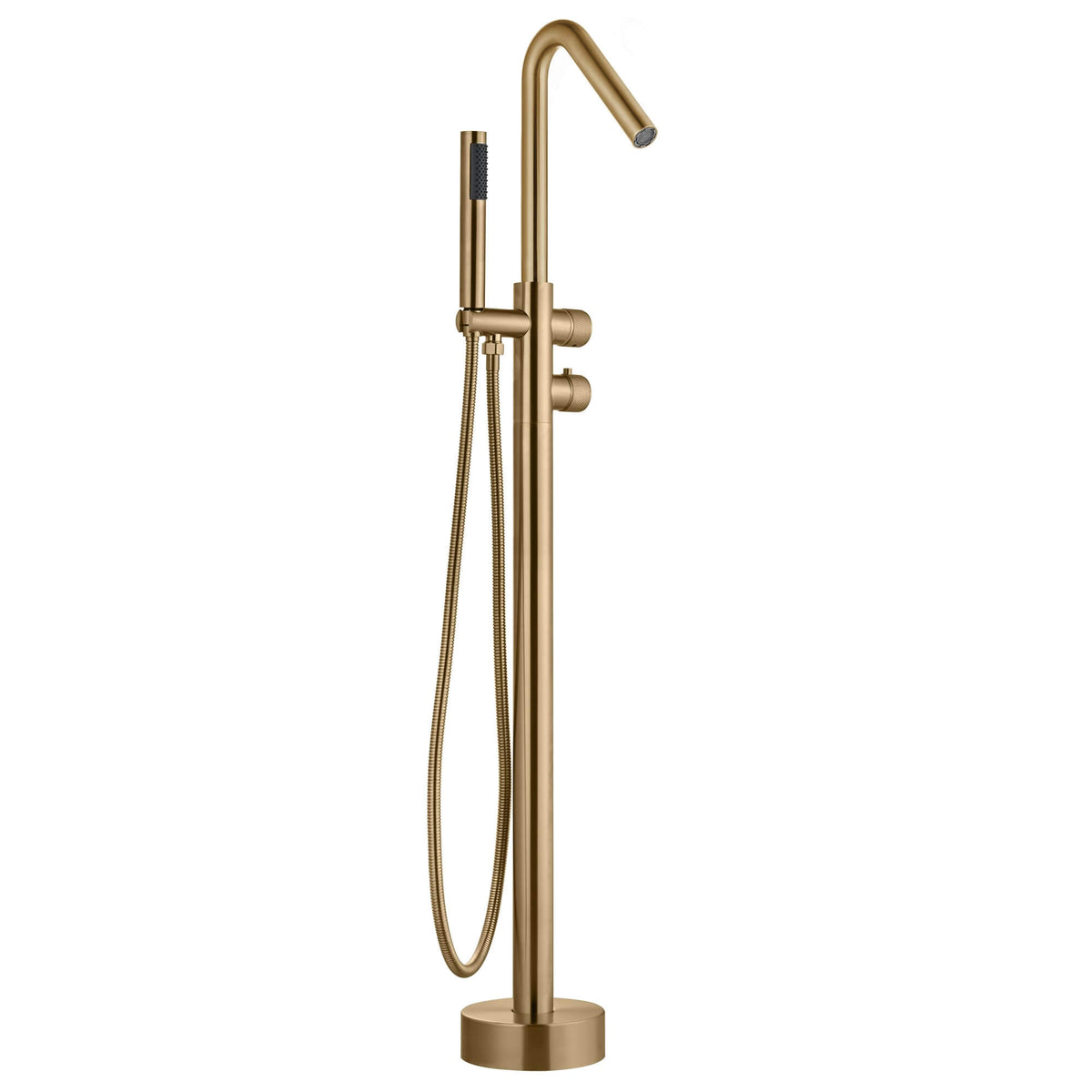 Floor-Mounted Thermostatic Bathtub Faucet Dual-Function with Handheld Shower 316 Stainless Steel