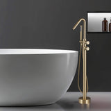 Floor-Mounted Thermostatic Bathtub Faucet Dual-Function with Handheld Shower 316 Stainless Steel
