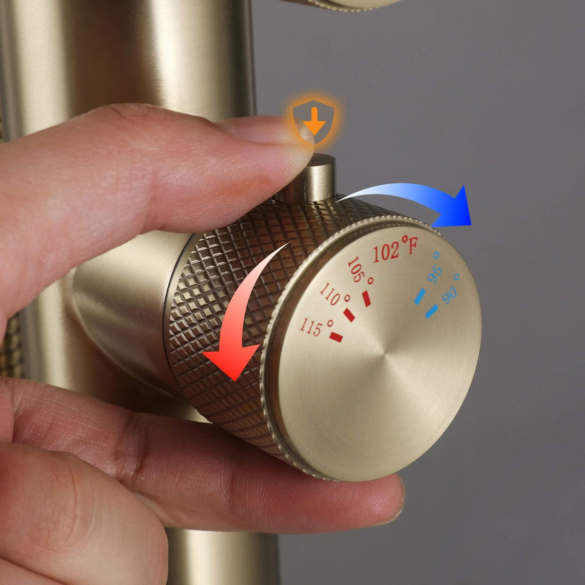 Floor-Mounted Thermostatic Bathtub Faucet Dual-Function with Handheld Shower 316 Stainless Steel