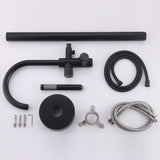 316 Stainless Steel Freestanding Outdoor Bathtub Faucet with Thermostatic Temperature Control and Handheld Shower