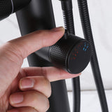 316 Stainless Steel Freestanding Outdoor Bathtub Faucet with Thermostatic Temperature Control and Handheld Shower