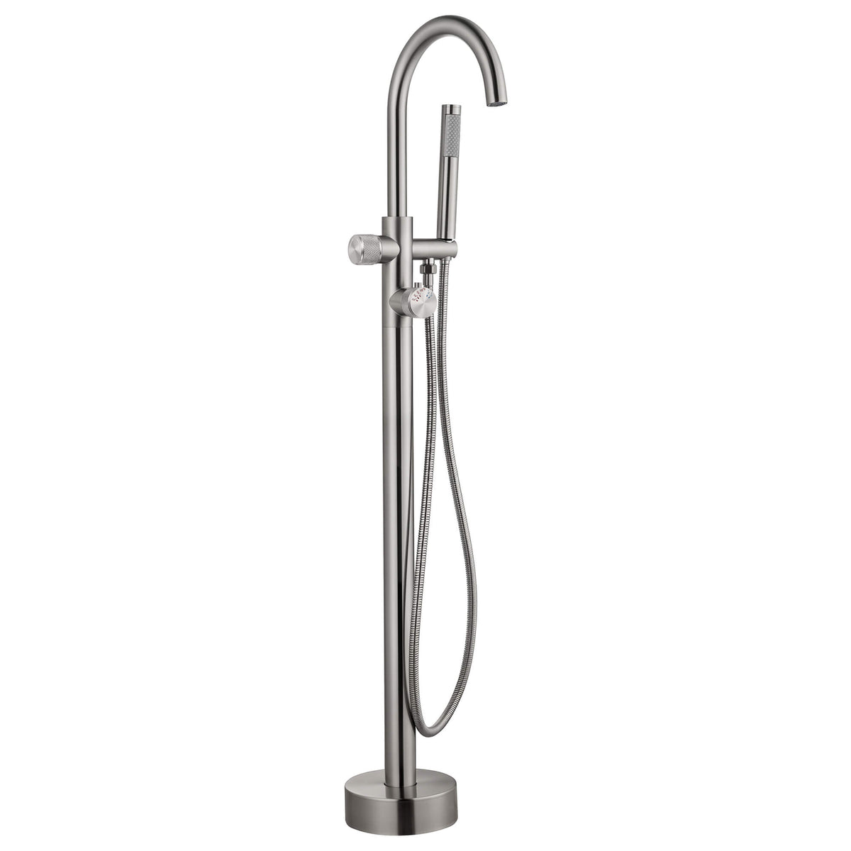 316 Stainless Steel Thermostatic Freestanding Tub Faucet with Handheld Shower
