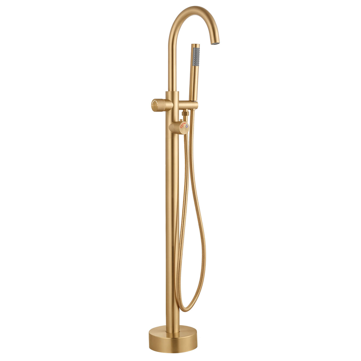 316 Stainless Steel Thermostatic Freestanding Tub Faucet with Handheld Shower