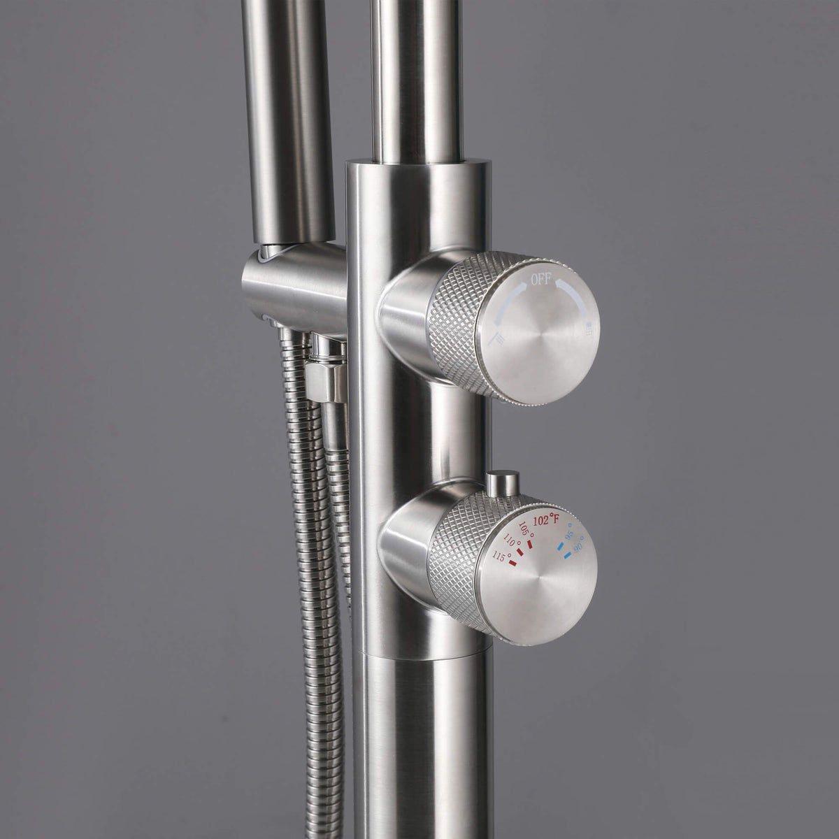 Thermostatic Bathtub Faucet with Hand Shower 316 Stainless Steel Freestanding Tub Filler