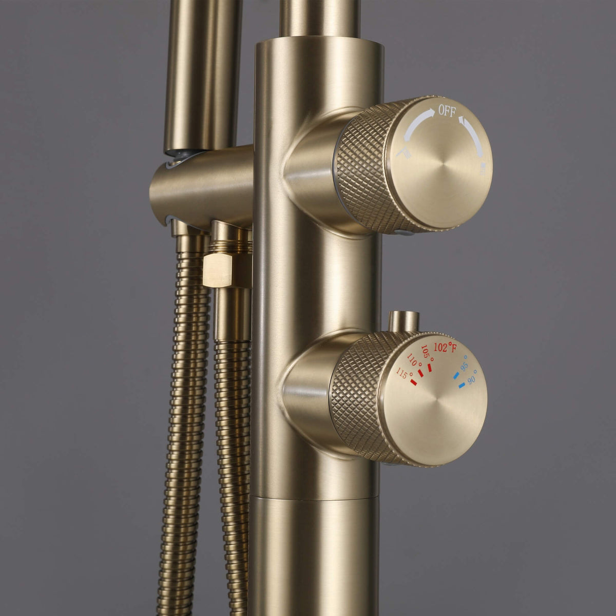 Thermostatic Bathtub Faucet with Hand Shower 316 Stainless Steel Freestanding Tub Filler