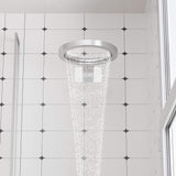 Luxury Rainfall Shower System Ring Shower Head Waterfall Mode Handheld Shower 3 Function Wall Mounted Concealed Shower Set