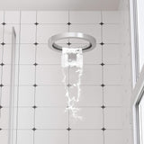Luxury Rainfall Shower System Ring Shower Head Waterfall Mode Handheld Shower 3 Function Wall Mounted Concealed Shower Set