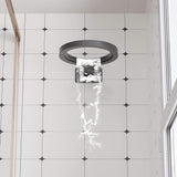 Luxury Rainfall Shower System Ring Shower Head Waterfall Mode Handheld Shower 3 Function Wall Mounted Concealed Shower Set