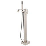 Freestanding Bathtub Faucet 304 Stainless Steel Tub Filler with Handheld Shower