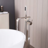 Freestanding Bathtub Faucet 304 Stainless Steel Tub Filler with Handheld Shower