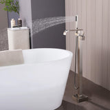 Freestanding Bathtub Faucet 304 Stainless Steel Tub Filler with Handheld Shower