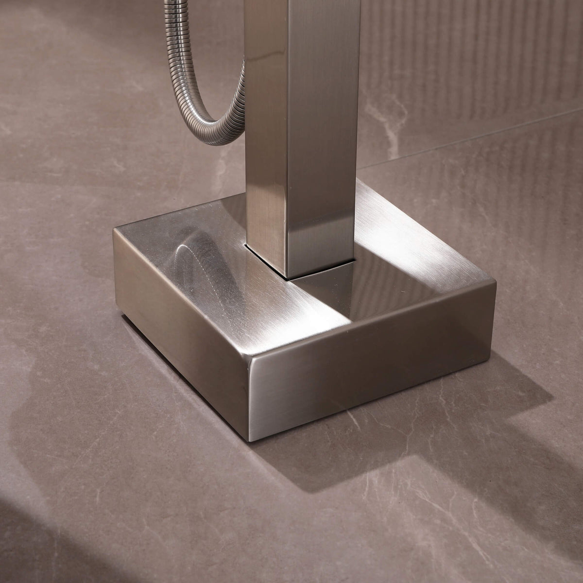 Freestanding Bathtub Faucet 304 Stainless Steel Tub Filler with Handheld Shower