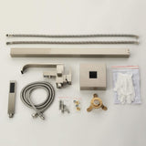 Freestanding Bathtub Faucet 304 Stainless Steel Tub Filler with Handheld Shower