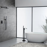 Freestanding Bathtub Faucet 304 Stainless Steel Tub Filler with Handheld Shower