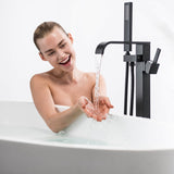 Freestanding Bathtub Faucet 304 Stainless Steel Tub Filler with Handheld Shower