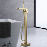Freestanding Bathtub Faucet 304 Stainless Steel Tub Filler with Handheld Shower