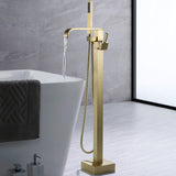 Freestanding Bathtub Faucet 304 Stainless Steel Tub Filler with Handheld Shower