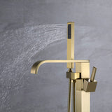 Freestanding Bathtub Faucet 304 Stainless Steel Tub Filler with Handheld Shower