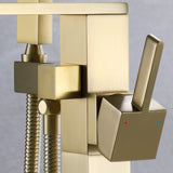 Freestanding Bathtub Faucet 304 Stainless Steel Tub Filler with Handheld Shower