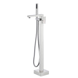 Freestanding Tub Filler 304 Stainless Steel Floor-Mounted Bathtub Faucet
