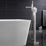Freestanding Tub Filler 304 Stainless Steel Floor-Mounted Bathtub Faucet