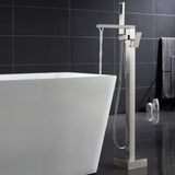 Freestanding Tub Filler 304 Stainless Steel Floor-Mounted Bathtub Faucet