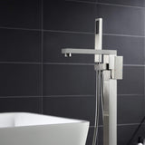 Freestanding Tub Filler 304 Stainless Steel Floor-Mounted Bathtub Faucet