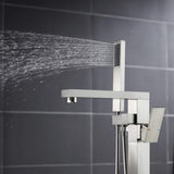 Freestanding Tub Filler 304 Stainless Steel Floor-Mounted Bathtub Faucet