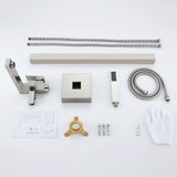 Freestanding Tub Filler 304 Stainless Steel Floor-Mounted Bathtub Faucet