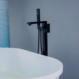 Freestanding Tub Filler 304 Stainless Steel Floor-Mounted Bathtub Faucet