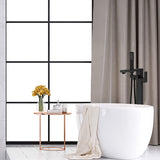 Freestanding Tub Filler 304 Stainless Steel Floor-Mounted Bathtub Faucet