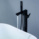 Freestanding Tub Filler 304 Stainless Steel Floor-Mounted Bathtub Faucet