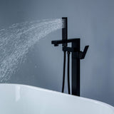 Freestanding Tub Filler 304 Stainless Steel Floor-Mounted Bathtub Faucet