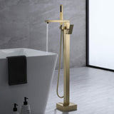 Freestanding Tub Filler 304 Stainless Steel Floor-Mounted Bathtub Faucet