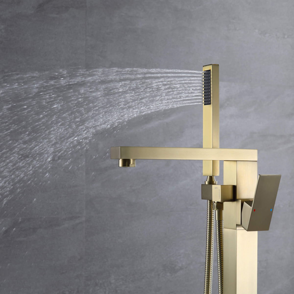 Freestanding Tub Filler 304 Stainless Steel Floor-Mounted Bathtub Faucet