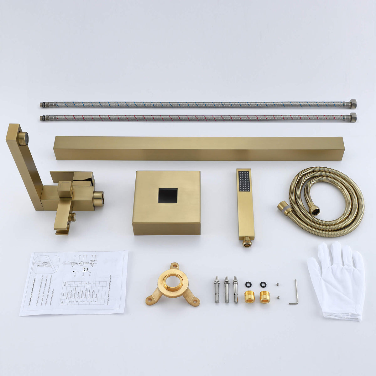Freestanding Tub Filler 304 Stainless Steel Floor-Mounted Bathtub Faucet